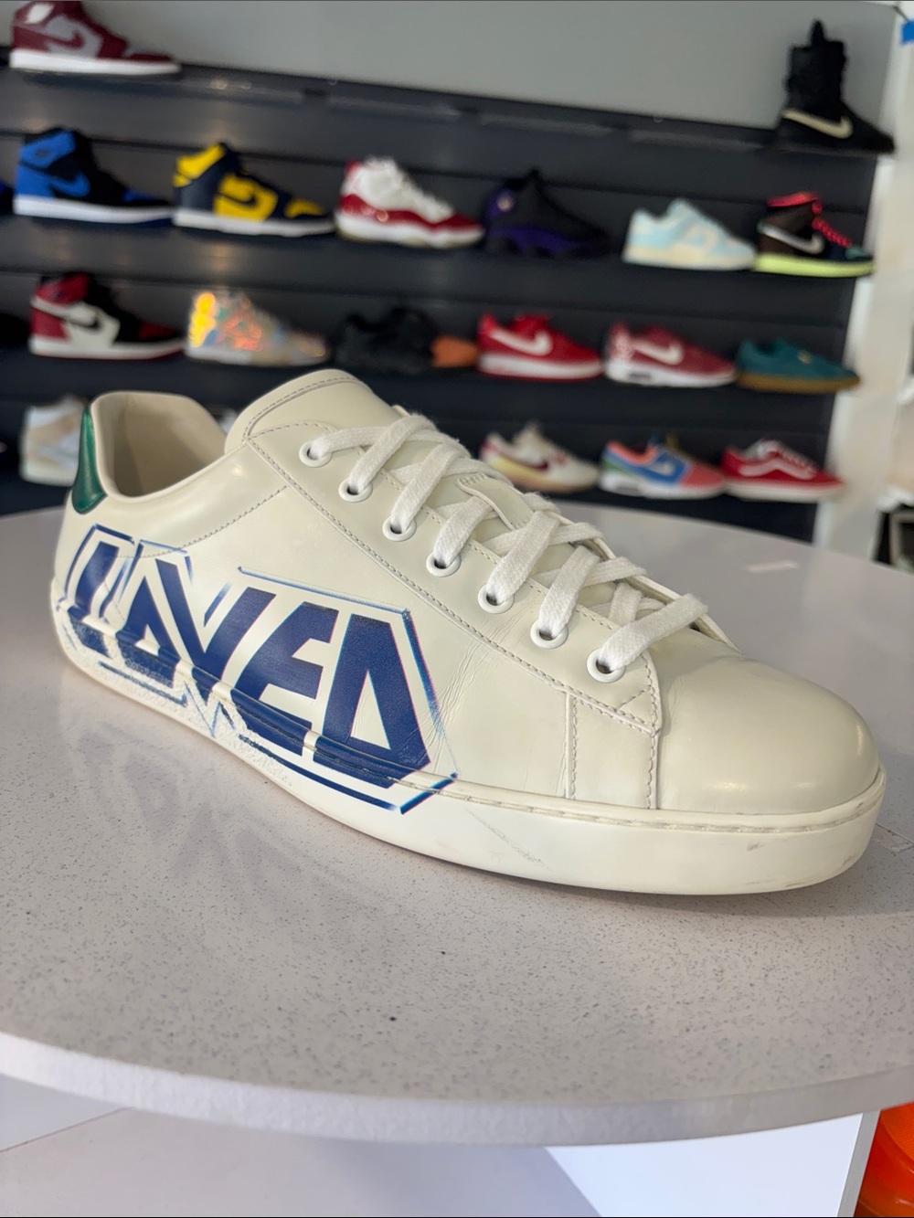 Gucci ace loved white leather mens size 10